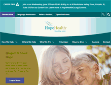 Tablet Screenshot of hopehealthco.org